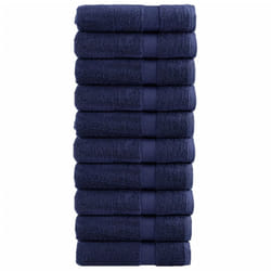vidaXL Premium Sauna Towels Guest Bath Towel 10 pcs Gold 600gsm 100% Cotton - navy blue, 50 x 100 cm/ 10 pcs