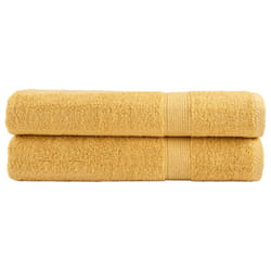 vidaXL Premium Sauna Towels Absorbent Bath Towel 2 pcs Grey 600gsm 100% Cotton - gold, 100 x 200 cm