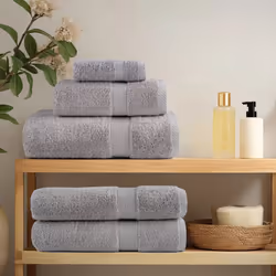 vidaXL Premium Sauna Towels Absorbent Bath Towel 2 pcs Grey 600gsm 100% Cotton - grey, 30 x 50 cm - Additional view 2