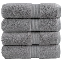 vidaXL Premium Hand Towels Shower Bath Towel Cream 600 gsm 100% Cotton - grey, 30 x 50 cm/ 4 pcs