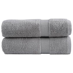 vidaXL Premium Sauna Towels Absorbent Bath Towel 2 pcs Grey 600gsm 100% Cotton - grey, 50 x 100 cm