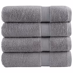 vidaXL Premium Sauna Towels Guest Bath Towel 10 pcs Grey 600gsm 100% Cotton - grey, 50 x 100 cm/ 4 pcs