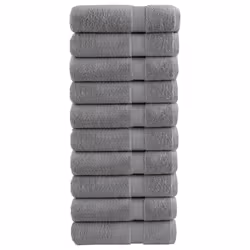 vidaXL Premium Sauna Towels Guest Bath Towel 10 pcs Gold 600gsm 100% Cotton - grey, 50 x 100 cm/ 10 pcs