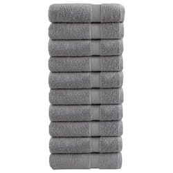 vidaXL Premium Sauna Towels Guest Bath Towel 10 pcs Gold 600gsm 100% Cotton - grey, 50 x 100 cm/ 10 pcs