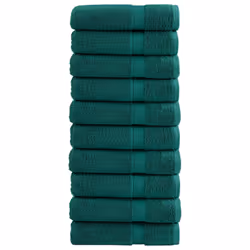 vidaXL Premium Sauna Towels Guest Bath Towel 10 pcs Grey 600gsm 100% Cotton - green, 100 x 150 cm/ 10 pcs