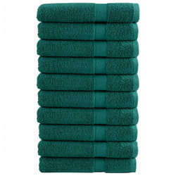 vidaXL Premium Sauna Towels Guest Bath Towel 10 pcs Gold 600gsm 100% Cotton - green, 100 x 200 cm/ 10 pcs