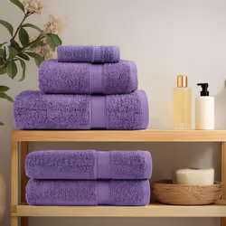 vidaXL Premium Sauna Towels Absorbent Bath Towel 2 pcs Grey 600gsm 100% Cotton - purple, 30 x 30 cm - Additional view 2