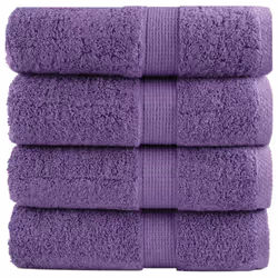 vidaXL Premium Soap Towels Hand Bath Towel 4 pcs Pink 600 gsm 100% Cotton - purple, 30 x 30 cm/ 4 pcs