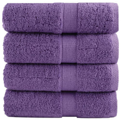 vidaXL Premium Soap Towels Hand Bath Towel 4 pcs Pink 600 gsm 100% Cotton - purple, 30 x 30 cm/ 4 pcs