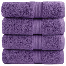 vidaXL Premium Hand Towels Shower Bath Towel Cream 600 gsm 100% Cotton - purple, 30 x 50 cm/ 4 pcs