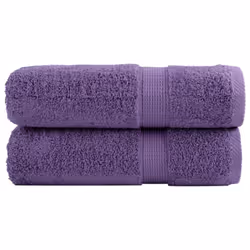 vidaXL Premium Sauna Towels Absorbent Bath Towel 2 pcs Grey 600gsm 100% Cotton - purple, 50 x 100 cm