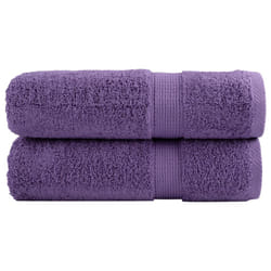 vidaXL Premium Sauna Towels Absorbent Bath Towel 2 pcs Grey 600gsm 100% Cotton - purple, 50 x 100 cm