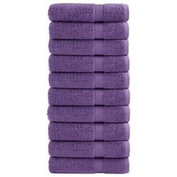 vidaXL Premium Sauna Towels Guest Bath Towel 10 pcs Grey 600gsm 100% Cotton - purple, 100 x 150 cm/ 10 pcs
