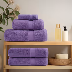 vidaXL Premium Sauna Towels Guest Bath Towel 10 pcs Grey 600gsm 100% Cotton - purple, 100 x 150 cm/ 10 pcs