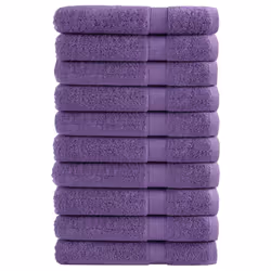 vidaXL Premium Sauna Towels Guest Bath Towel 10 pcs Gold 600gsm 100% Cotton - purple, 100 x 200 cm/ 10 pcs