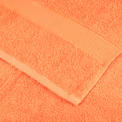 vidaXL Premium Sauna Towels Absorbent Bath Towel 2 pcs Grey 600gsm 100% Cotton - orange, 30 x 30 cm - Additional view 4