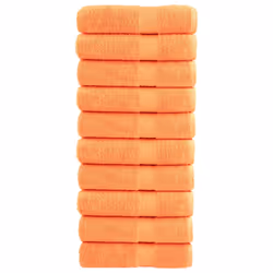 vidaXL Premium Sauna Towels Guest Bath Towel 10 pcs Gold 600gsm 100% Cotton - orange, 50 x 100 cm/ 10 pcs