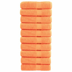 vidaXL Premium Sauna Towels Guest Bath Towel 10 pcs Gold 600gsm 100% Cotton - orange, 100 x 150 cm/ 10 pcs