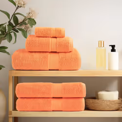 vidaXL Premium Sauna Towels Guest Bath Towel 10 pcs Gold 600gsm 100% Cotton - orange, 80 x 200 cm/ 10 pcs - Additional view 2