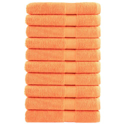 vidaXL Premium Sauna Towels Guest Bath Towel 10 pcs Gold 600gsm 100% Cotton - orange, 100 x 200 cm/ 10 pcs