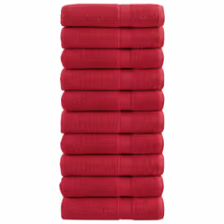 vidaXL Premium Sauna Towels Guest Bath Towel 10 pcs Grey 600gsm 100% Cotton - red, 100 x 150 cm/ 10 pcs