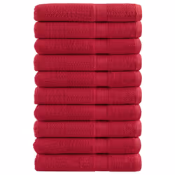vidaXL Premium Sauna Towels Guest Bath Towel 10 pcs Gold 600gsm 100% Cotton - red, 100 x 200 cm/ 10 pcs
