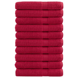 vidaXL Premium Sauna Towels Guest Bath Towel 10 pcs Gold 600gsm 100% Cotton - red, 100 x 200 cm/ 10 pcs