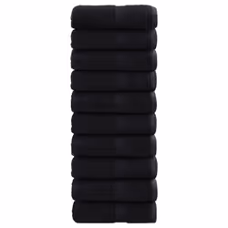 vidaXL Premium Hand Towels Shower Bath Towel Cream 600 gsm 100% Cotton - black, 30 x 50 cm/ 10 pcs