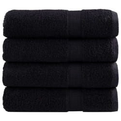 vidaXL Premium Soap Towels Hand Bath Towel 4 pcs Orange 600 gsm 100% Cotton - black, 50 x 100 cm/ 4 pcs
