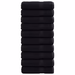 vidaXL Premium Sauna Towels Guest Bath Towel 10 pcs Grey 600gsm 100% Cotton - black, 50 x 100 cm/ 10 pcs