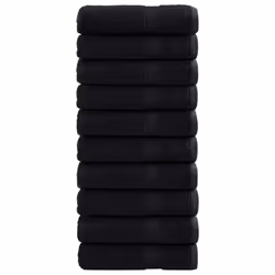 vidaXL Premium Sauna Towels Guest Bath Towel 10 pcs Grey 600gsm 100% Cotton - black, 100 x 150 cm/ 10 pcs