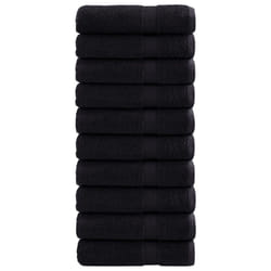 vidaXL Premium Sauna Towels Guest Bath Towel 10 pcs Grey 600gsm 100% Cotton - black, 100 x 150 cm/ 10 pcs