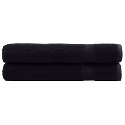 vidaXL Premium Sauna Towels Absorbent Bath Towel 2 pcs Grey 600gsm 100% Cotton - black, 100 x 200 cm