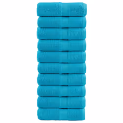 vidaXL Premium Soap Towels Hand Bath Towel 4 pcs Pink 600 gsm 100% Cotton - turquoise, 30 x 30 cm/ 10 pcs