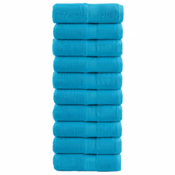 vidaXL Premium Hand Towels Shower Bath Towel Cream 600 gsm 100% Cotton - turquoise, 30 x 50 cm/ 10 pcs