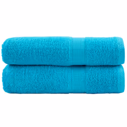 vidaXL Premium Sauna Towels Absorbent Bath Towel 2 pcs Grey 600gsm 100% Cotton - turquoise, 100 x 150 cm