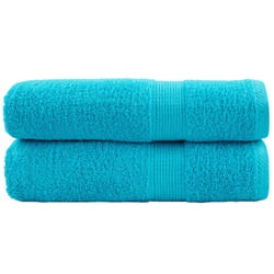 vidaXL Premium Sauna Towels Absorbent Bath Towel 2 pcs Grey 600gsm 100% Cotton - turquoise, 100 x 150 cm