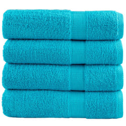 vidaXL Premium Soap Towels Hand Bath Towel 4 pcs Orange 600 gsm 100% Cotton - turquoise, 100 x 150 cm/ 4 pcs