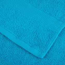 vidaXL Premium Sauna Towels Guest Bath Towel 10 pcs Grey 600gsm 100% Cotton - turquoise, 80 x 200 cm/ 4 pcs - Additional view 4