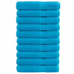 vidaXL Premium Soap Towels Hand Bath Towel 4 pcs Orange 600 gsm 100% Cotton - turquoise, 80 x 200 cm/ 10 pcs