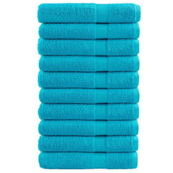 vidaXL Premium Sauna Towels Guest Bath Towel 10 pcs Grey 600gsm 100% Cotton - turquoise, 100 x 200 cm/ 10 pcs