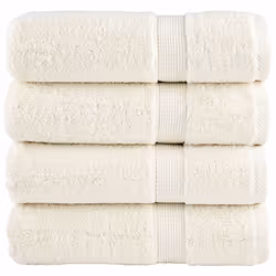 vidaXL Premium Hand Towels Shower Bath Towel Cream 600 gsm 100% Cotton - cream, 50 x 100 cm/ 4 pcs