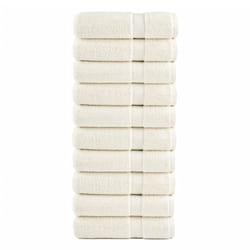 vidaXL Premium Sauna Towels Guest Bath Towel 10 pcs Grey 600gsm 100% Cotton - cream, 50 x 100 cm/ 10 pcs