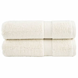 vidaXL Premium Sauna Towels Absorbent Bath Towel 2 pcs Grey 600gsm 100% Cotton - cream, 100 x 150 cm