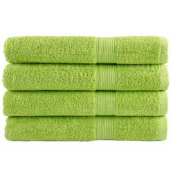 vidaXL Premium Sauna Towels Guest Bath Towel 10 pcs Gold 600gsm 100% Cotton - apple green, 100 x 200 cm/ 4 pcs