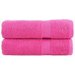 vidaXL Premium Sauna Towels Absorbent Bath Towel 2 pcs Grey 600gsm 100% Cotton - pink, 50 x 100 cm