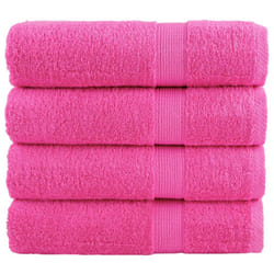 vidaXL Premium Soap Towels Hand Bath Towel 4 pcs Orange 600 gsm 100% Cotton - pink, 70 x 140 cm/ 4 pcs