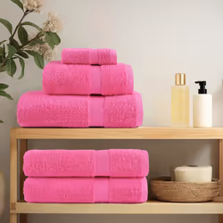 vidaXL Premium Soap Towels Hand Bath Towel 4 pcs Orange 600 gsm 100% Cotton - pink, 70 x 140 cm/ 4 pcs
