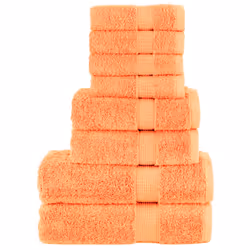 vidaXL Premium Towel Set 8 Piece Absorbent Shower Towel Bath Towels 600 gsm - orange