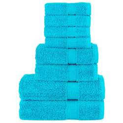 vidaXL Premium Towel Set 8 Piece Absorbent Shower Towel Bath Towels 600 gsm - turquoise